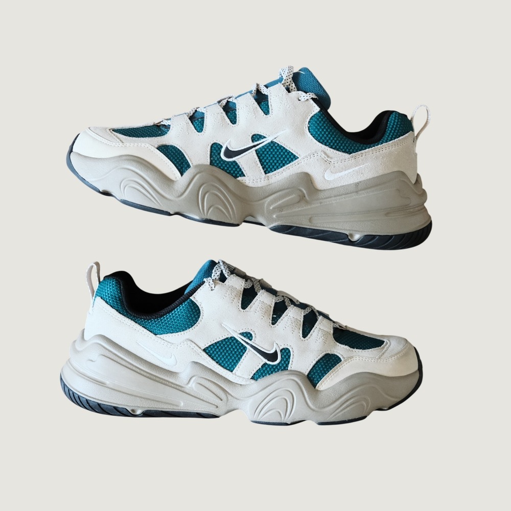 Nike Tech Hera Men Shoes Sail Geode Teal Chunky Lifestyle Sneaker FJ9532-110 9.5